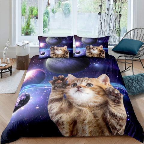 Pet Cat Pattern Bedding Down Quilt Cover