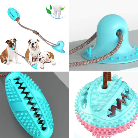 Dog Toys Silicon Suction Cup Tug Interactive