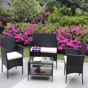 4 PC Rattan Patio